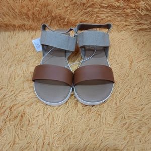 kensie Womens Everlee Slingback Wedge Platform Strap Sandal, Tan, Size 10